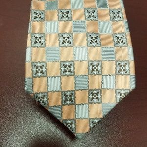 Tom James Blue Label Light Orange and Gray Tie